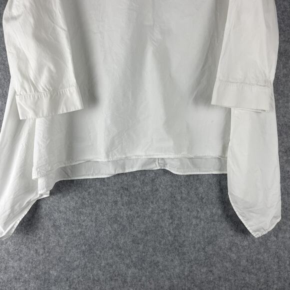 Fuzzi Jean Paul Gaultier Tunic Top Womens 46 White Popover Quiet Luxury Minimal - Picture 10 of 10